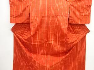 格子織り出し米沢紬着物